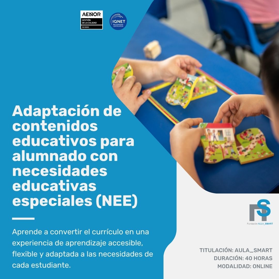 Adaptació de continguts educatius per a alumnat amb necessitats educatives especials (NEE)