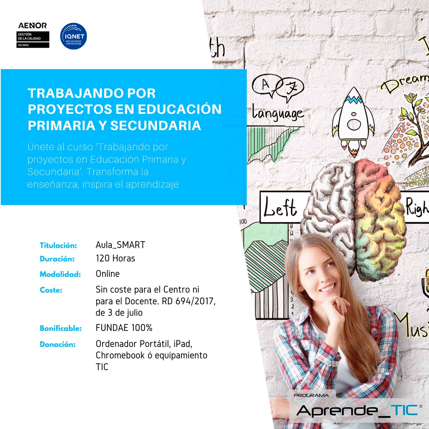 ¡Innova en tu enseñanza con nuestro curso Trabajo por Proyectos en Educación Primaria y Secundaria! En solo 120 horas, aprenderás a diseñar y aplicar proyectos educativos que motiven y desarrollen las habilidades de tus alumnos. ¡Inscríbete ahora y transforma tu aula!