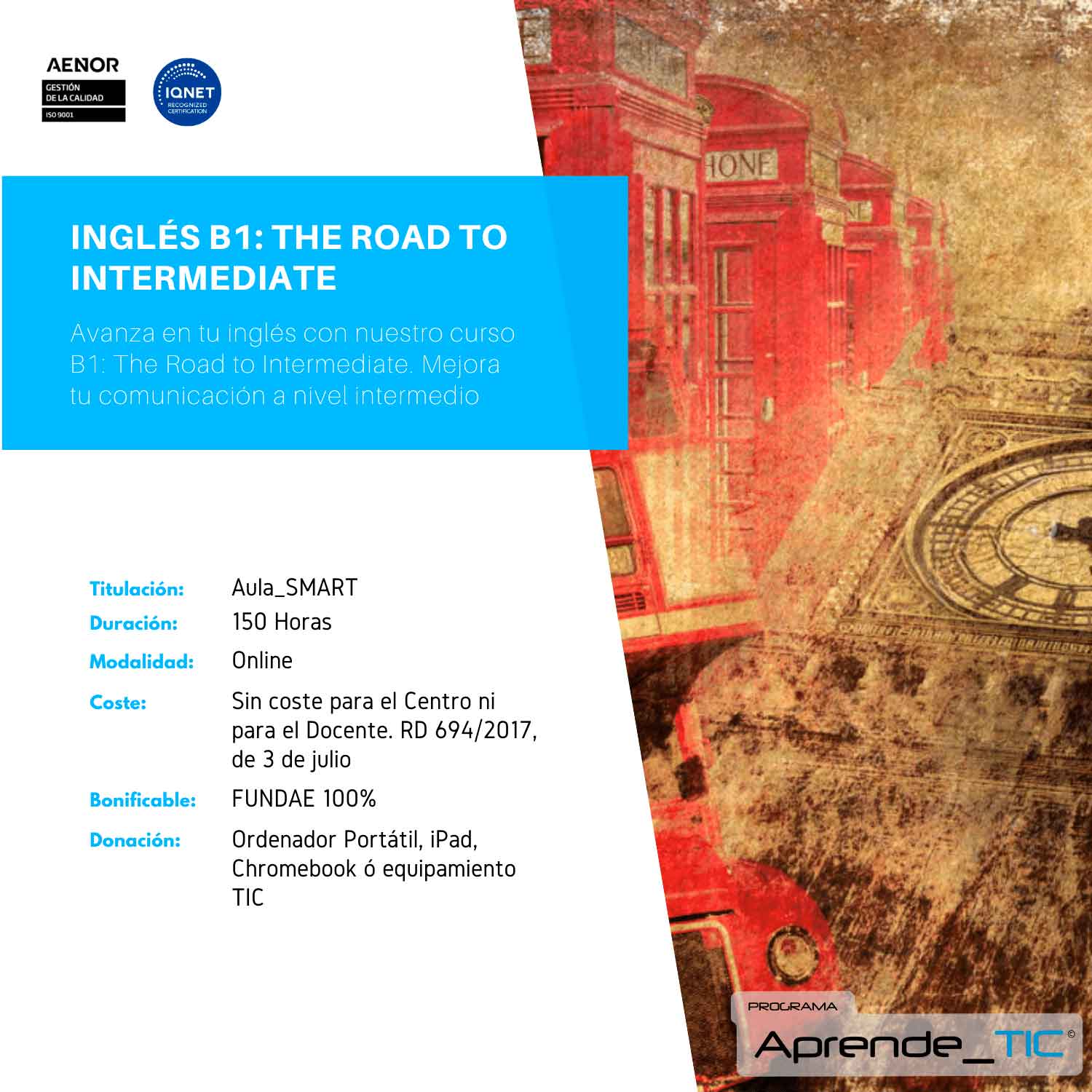 Inglés B1: The road to Intermediate