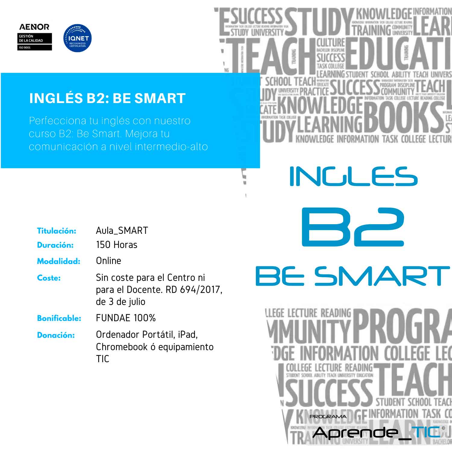 English B2: Be Smart Presencial/Virtual