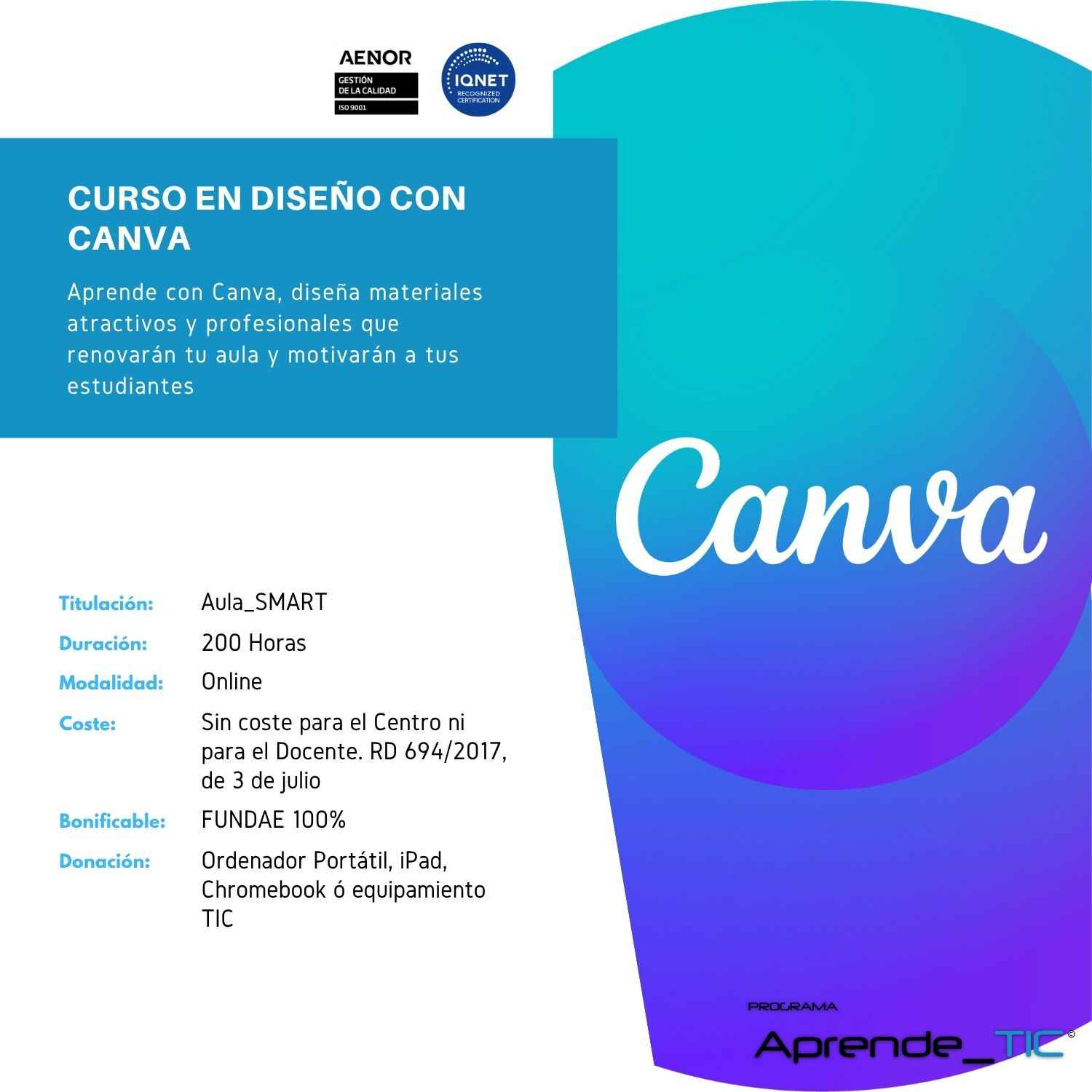 Diseinu ikastaroa Canvarekin