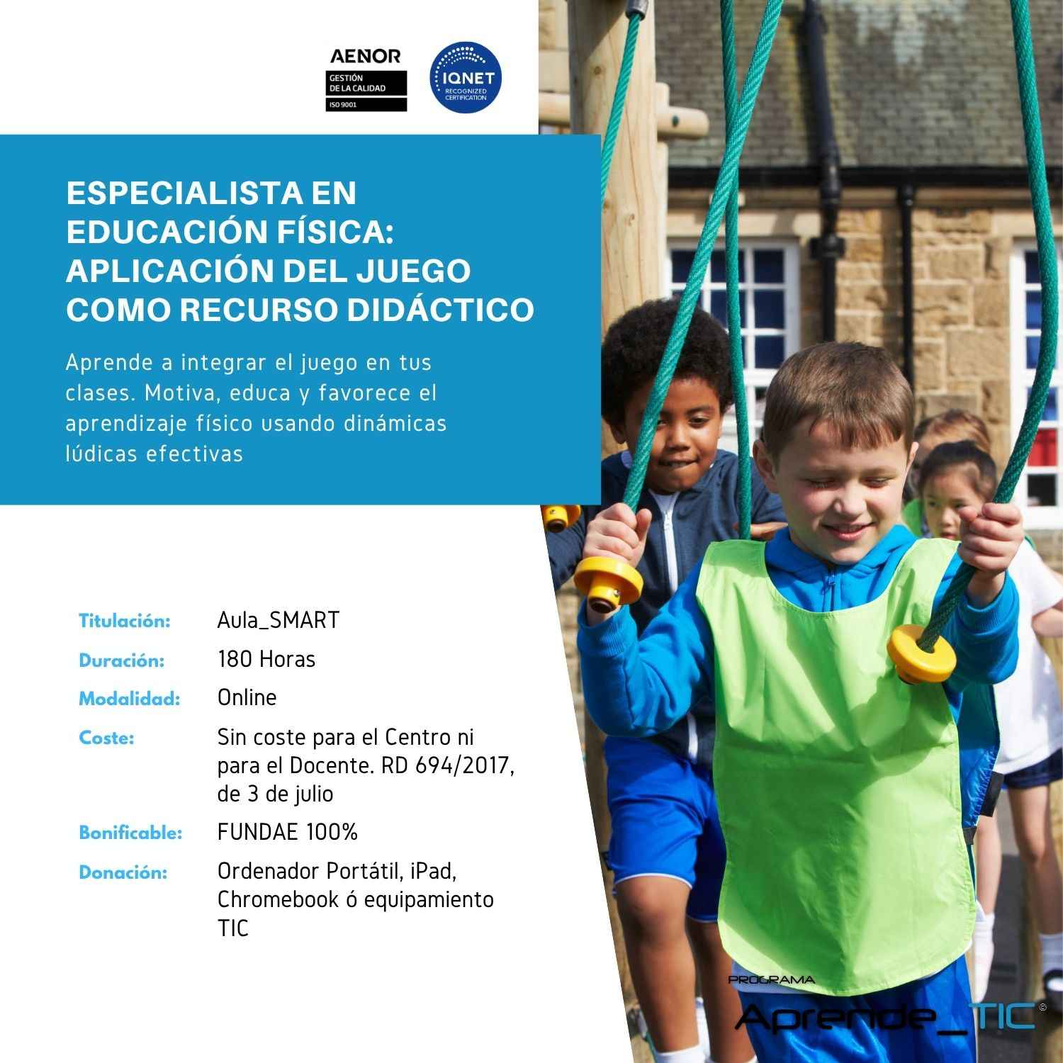 Especialista en Educación Física: Aplicación del Juego como Recurso Didáctico