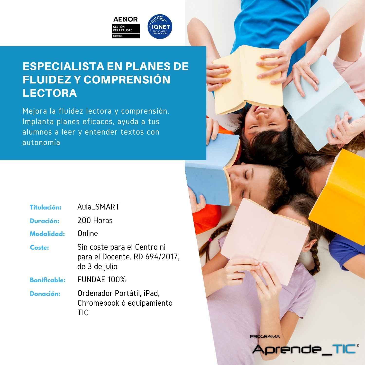 Especialista en Planes de Fluidez y Comprensión Lectora