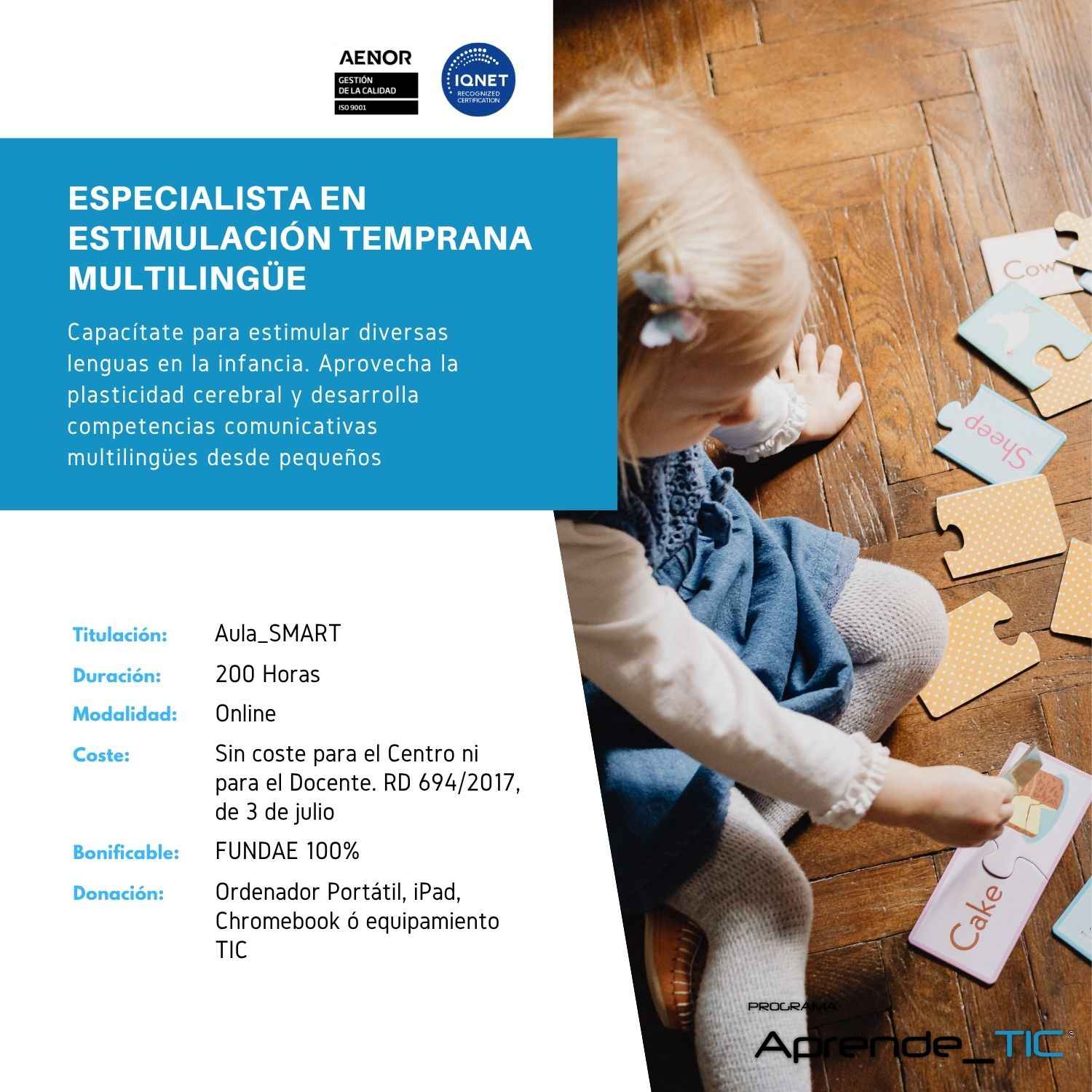 Especialista en Estimulación Temprana Multilingüe