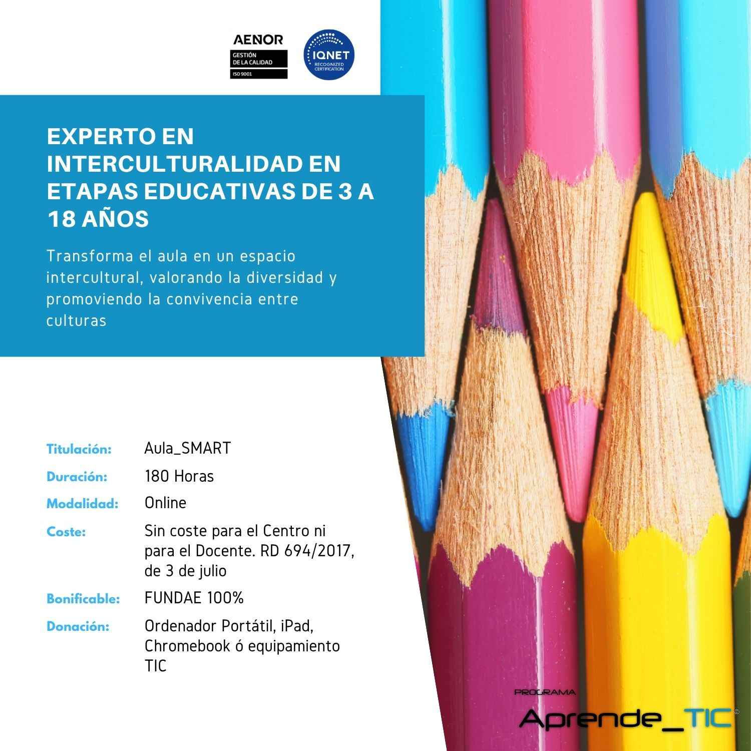 Experto en Interculturalidad en Etapas Educativas de 3 a 18 años