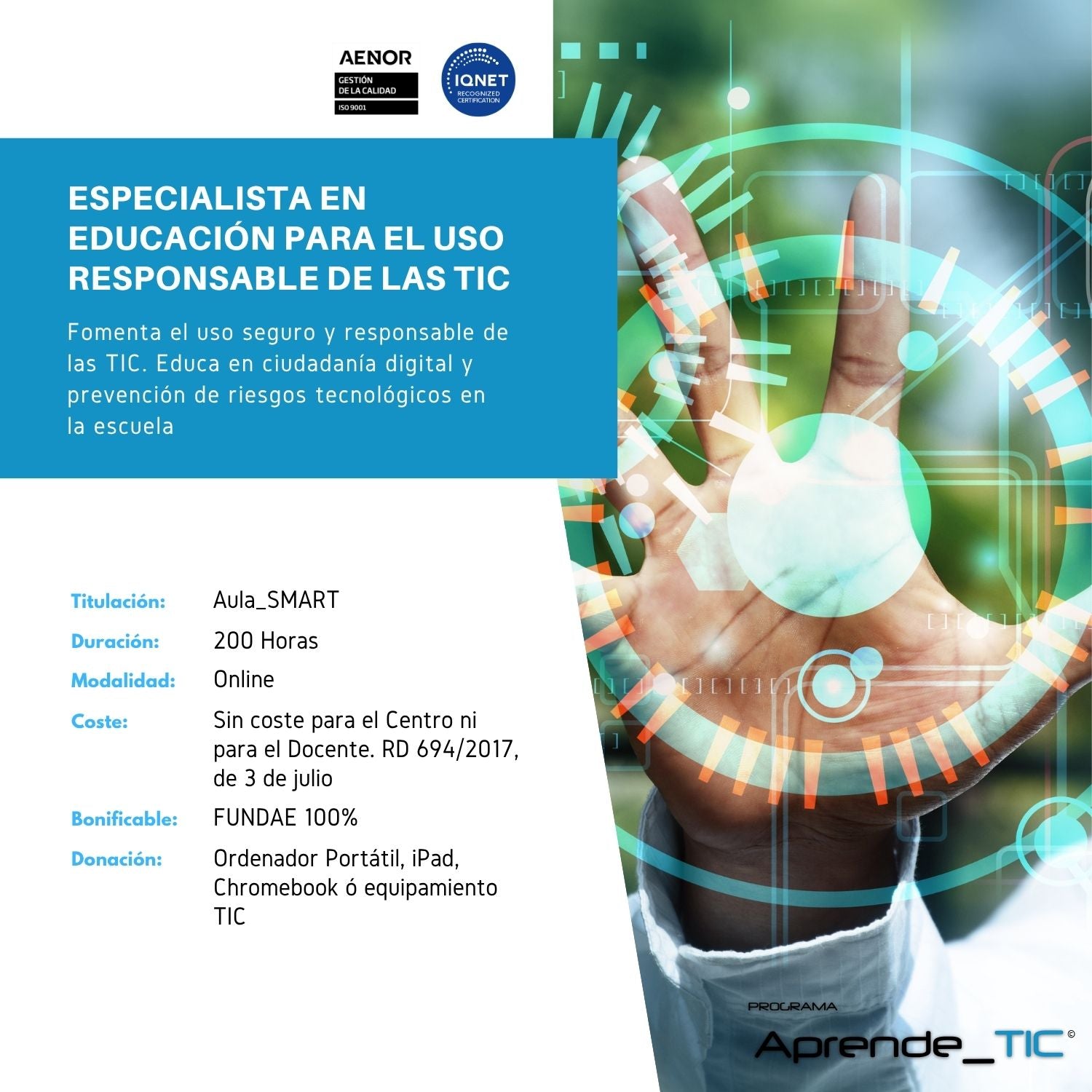 Especialista en educació per a l'ús responsable de les TIC