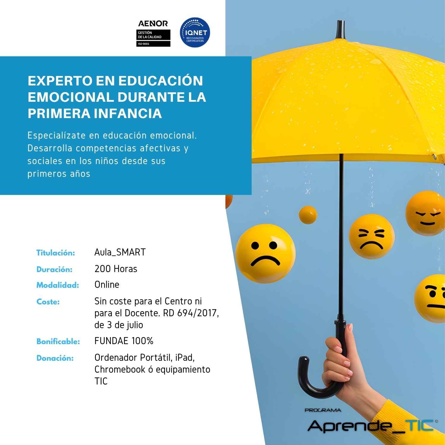 Experto en Educación Emocional durante la Primera Infancia