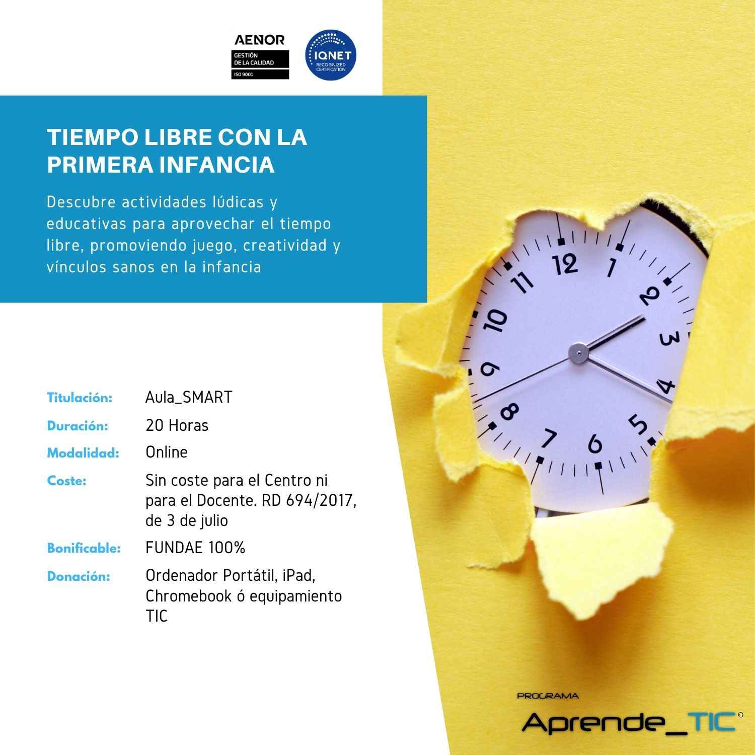 TIEMPO LIBRE CON LA PRIMERA INFANCIA