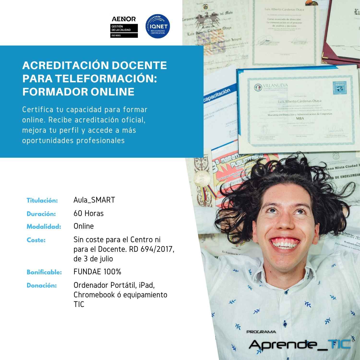 Acreditació docent per a la Teleformació: Formador ONLINE