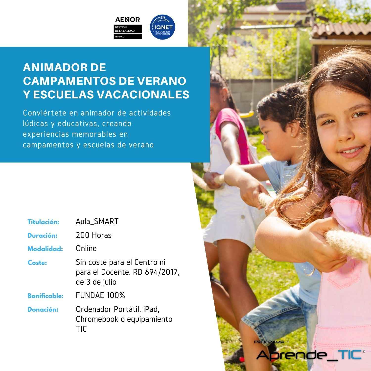Animador de Campamentos de Verano y Escuelas Vacacionales
