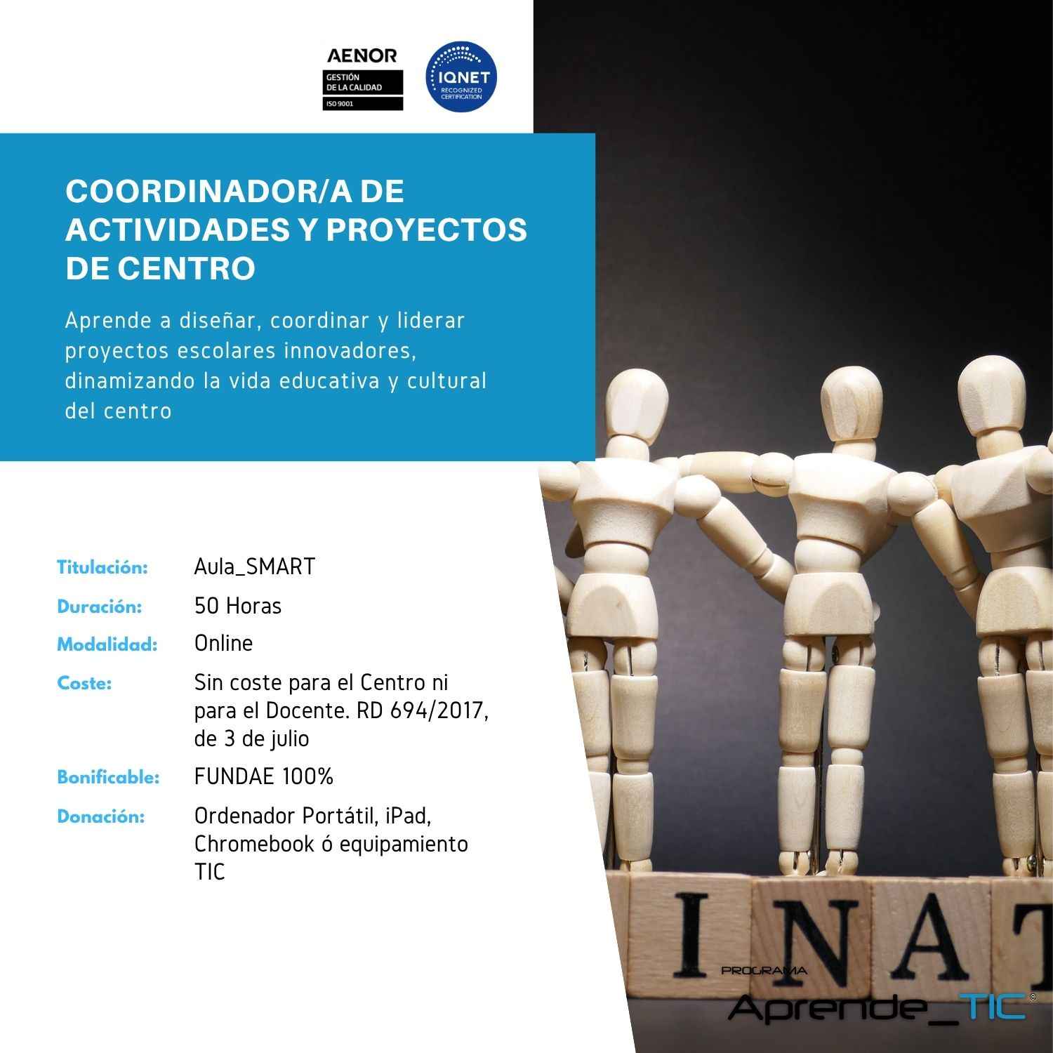 Coordinador/a de Actividades y Proyectos de Centro