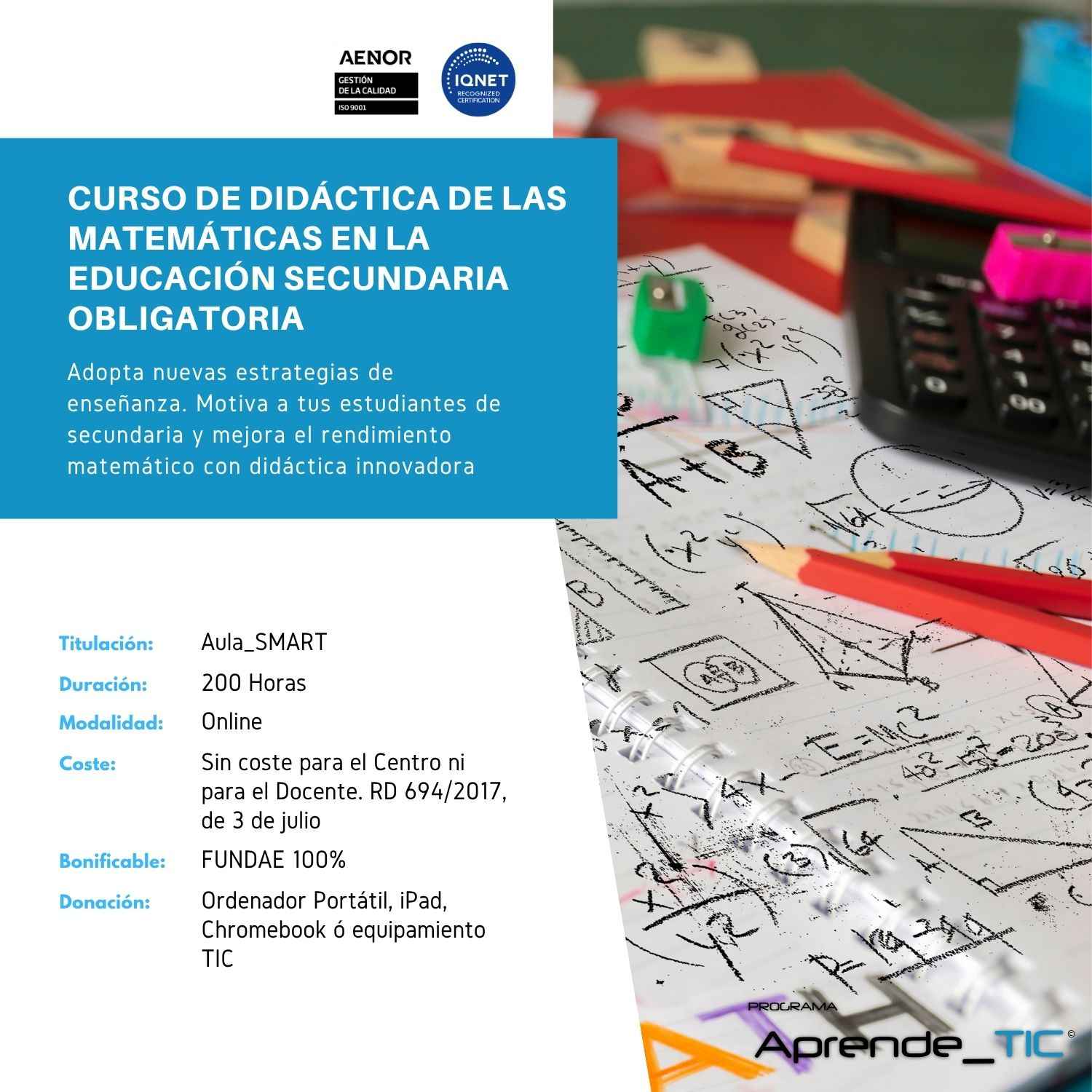 Curso de Didáctica de las Matemáticas en la Educación Secundaria Obligatoria