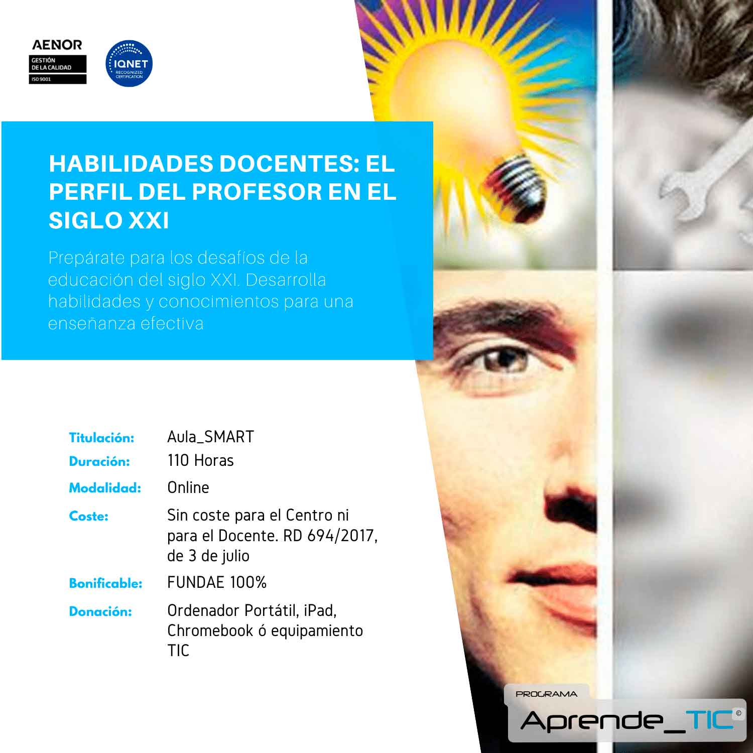 ¡Descubre nuestro&nbsp;curso Habilidades Docentes: El Perfil del Profesor en el Siglo XXI! En solo 110 horas, adquiere las competencias necesarias para ser un docente innovador y eficaz en el aula. Mejora tus habilidades pedagógicas y tecnológicas. ¡Inscríbete ahora y transforma tu enseñanza!