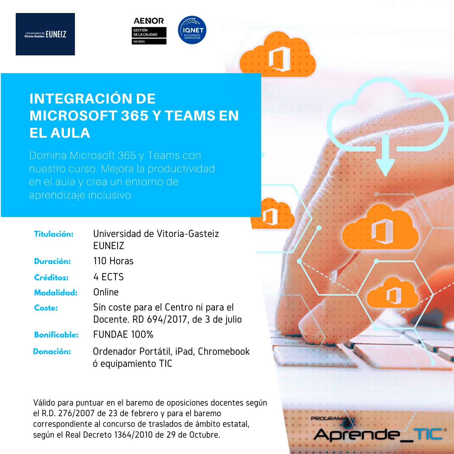Microsoft 365 e integración dos equipos na aula
