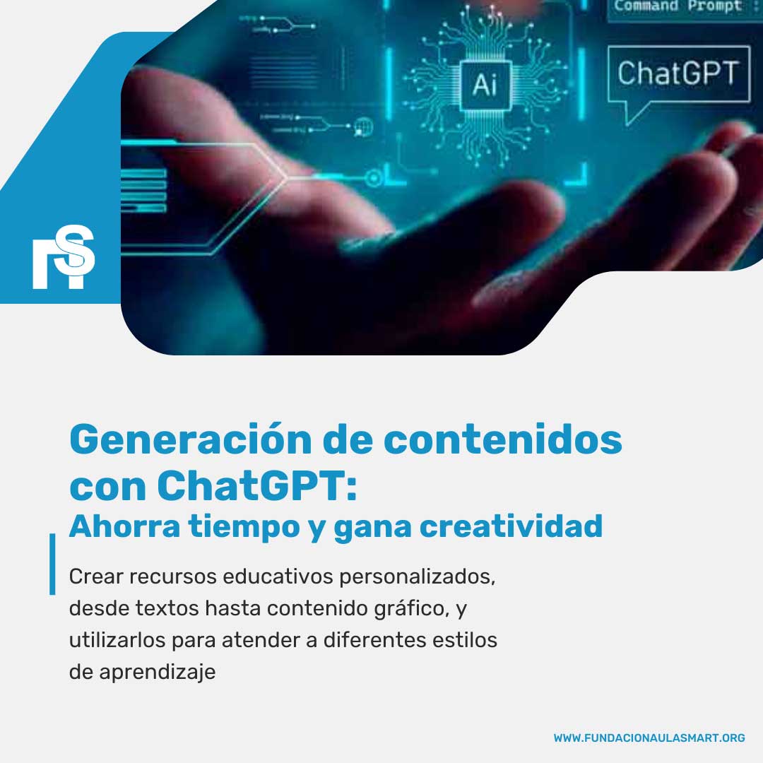 ¡Revoluciona tu enseñanza con nuestro curso Transformación Digital en la Educación con IA! En solo 100 horas, aprenderás a utilizar ChatGPT para diseñar estrategias educativas innovadoras y personalizadas. ¡Inscríbete ahora y lleva tu aula al siguiente nivel!
