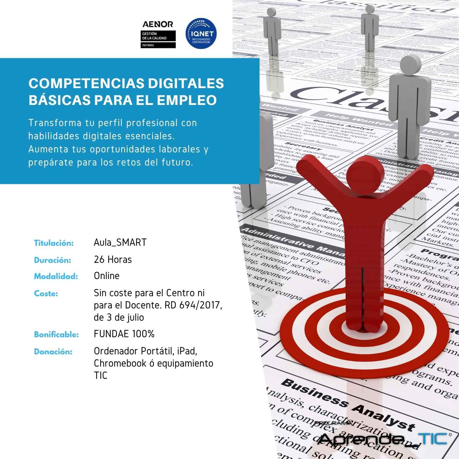 Basic digital skills for employment.