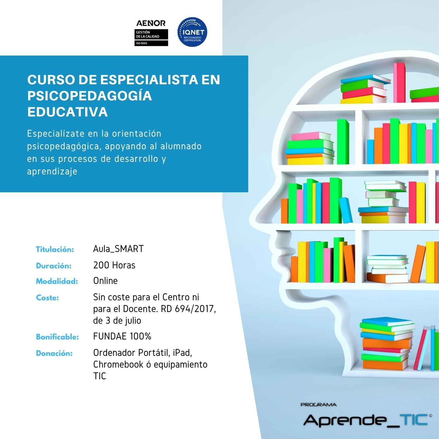 Curso de Especialista en Psicopedagogía Educativa