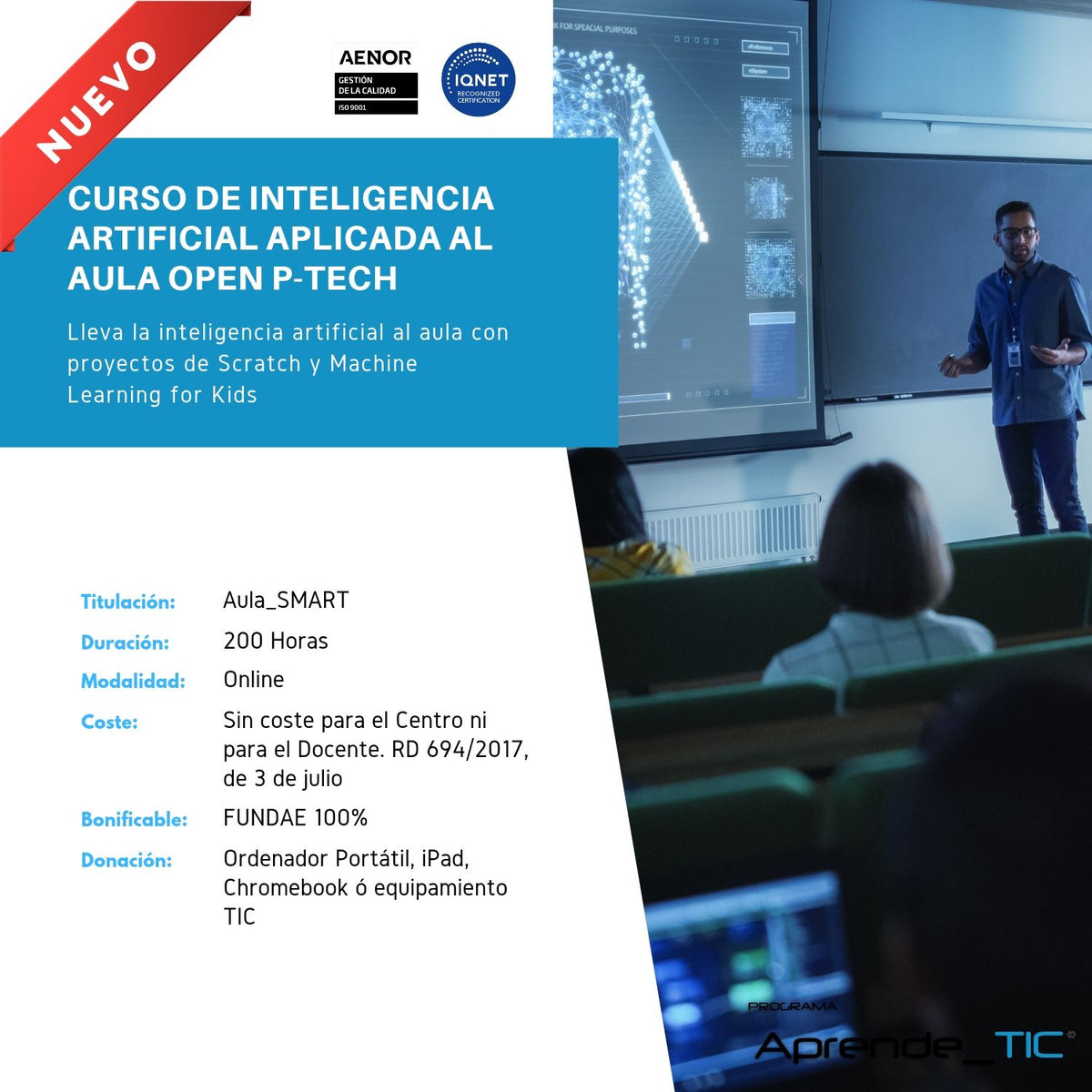 Curso de Inteligencia Artificial en el Aula con OPEN P – TECH