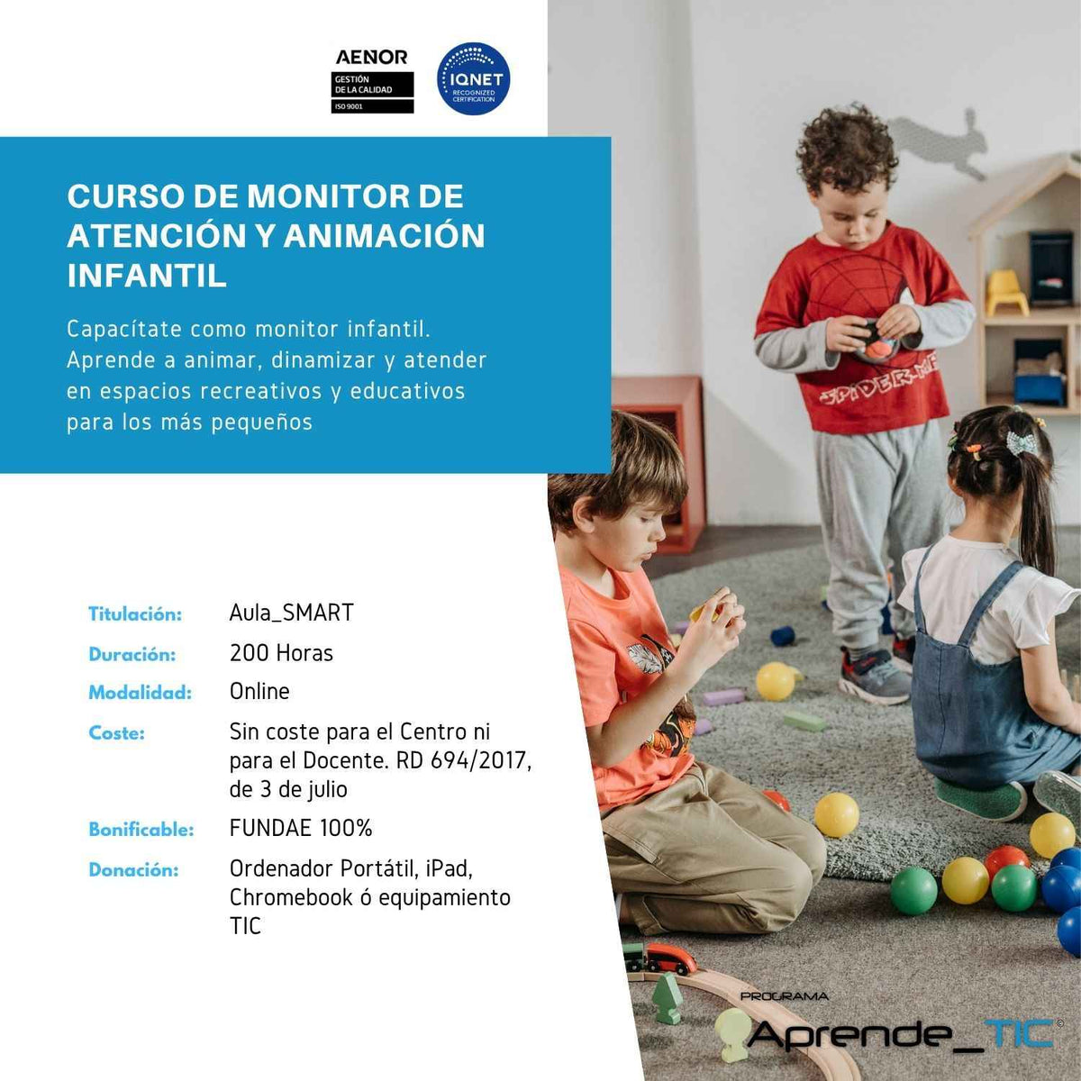 Curso de Monitor de Atención y Animación Infantil