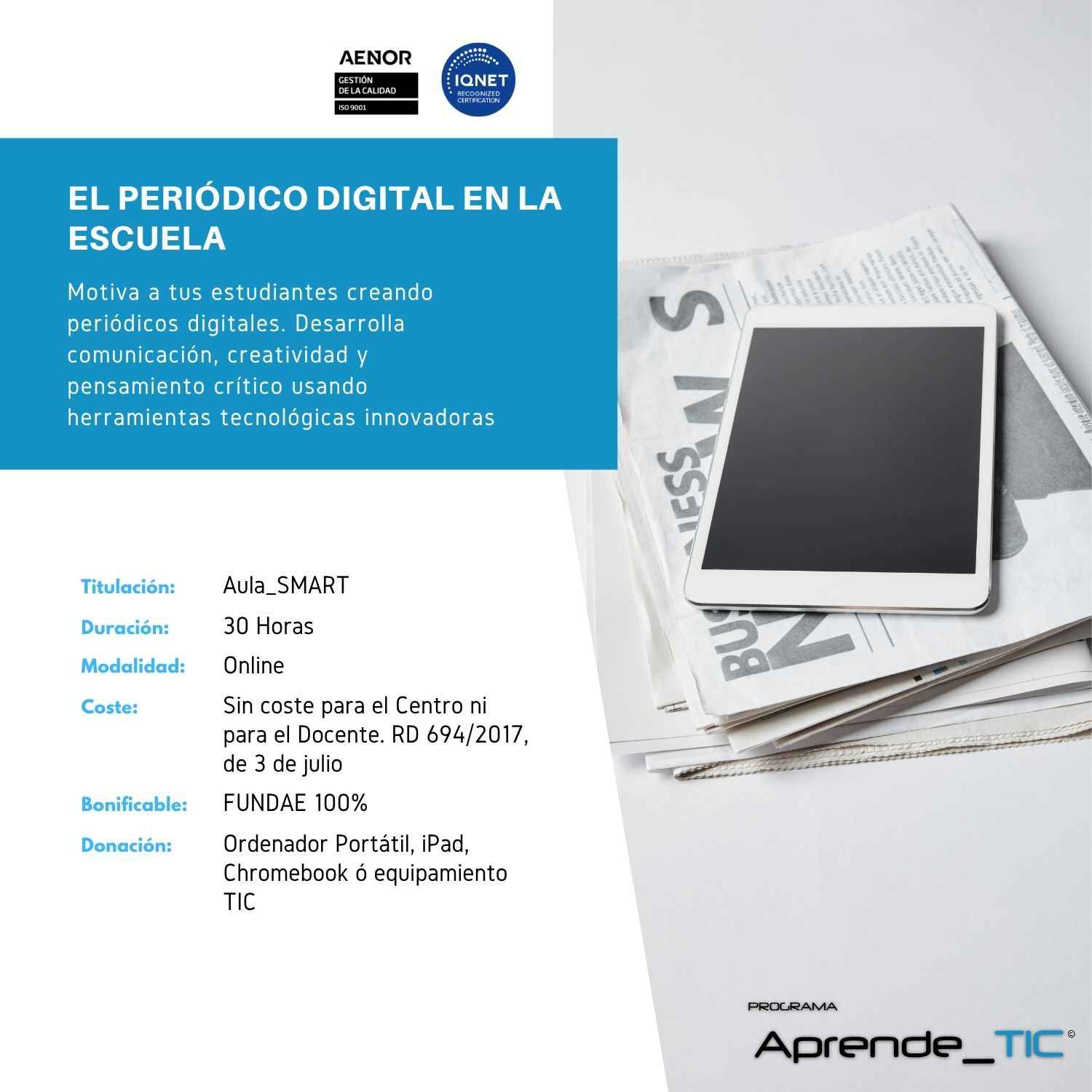 The digital newspaper at school