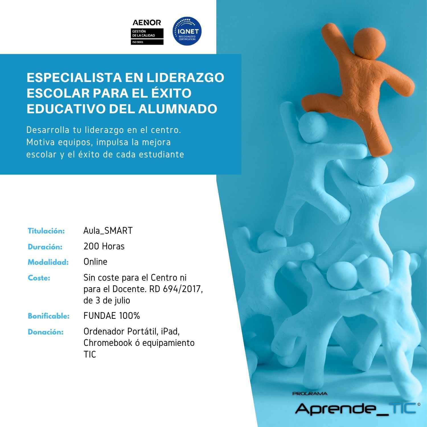 Especialista en Liderazgo Escolar para el Éxito Educativo del Alumnado