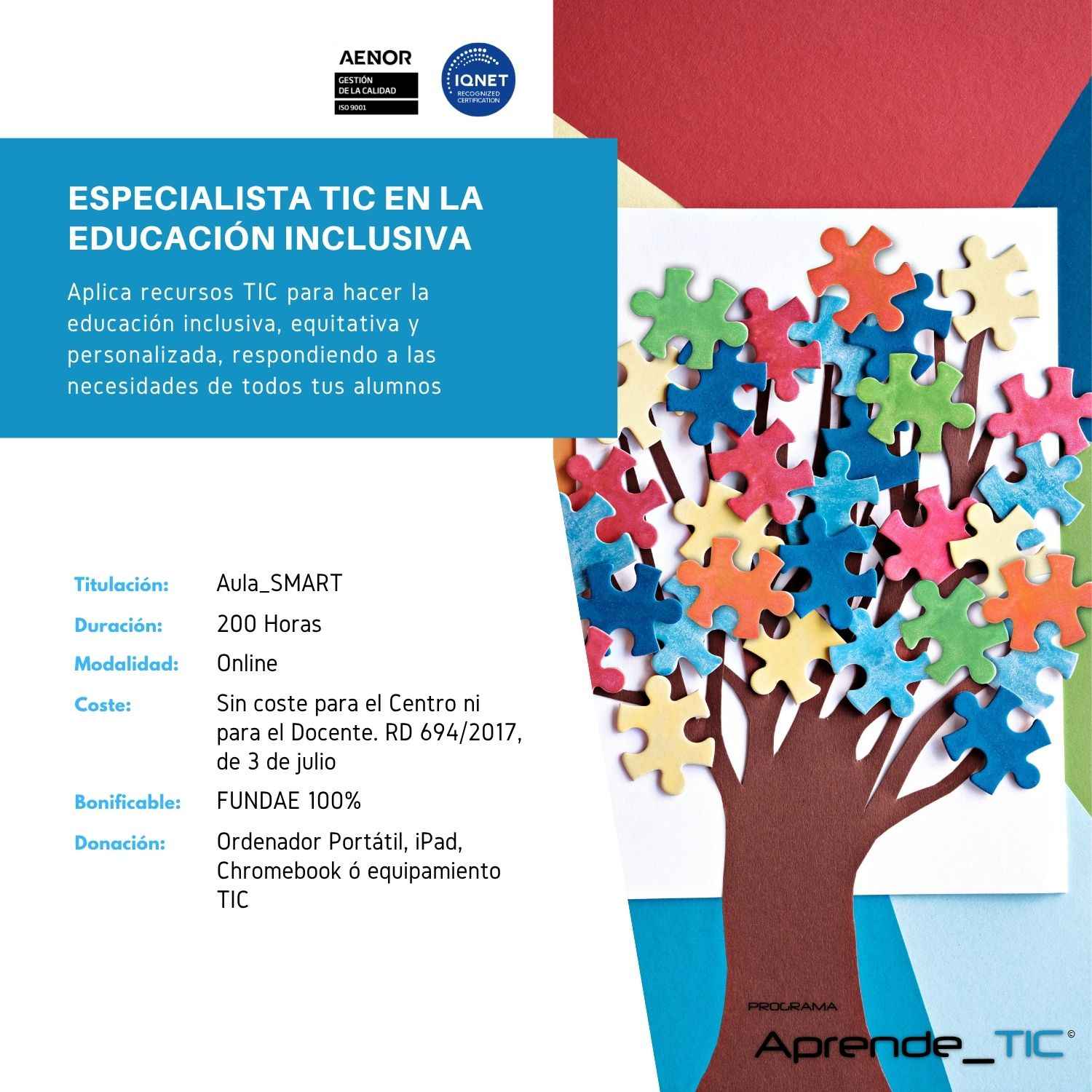 Especialista en TIC en educació inclusiva