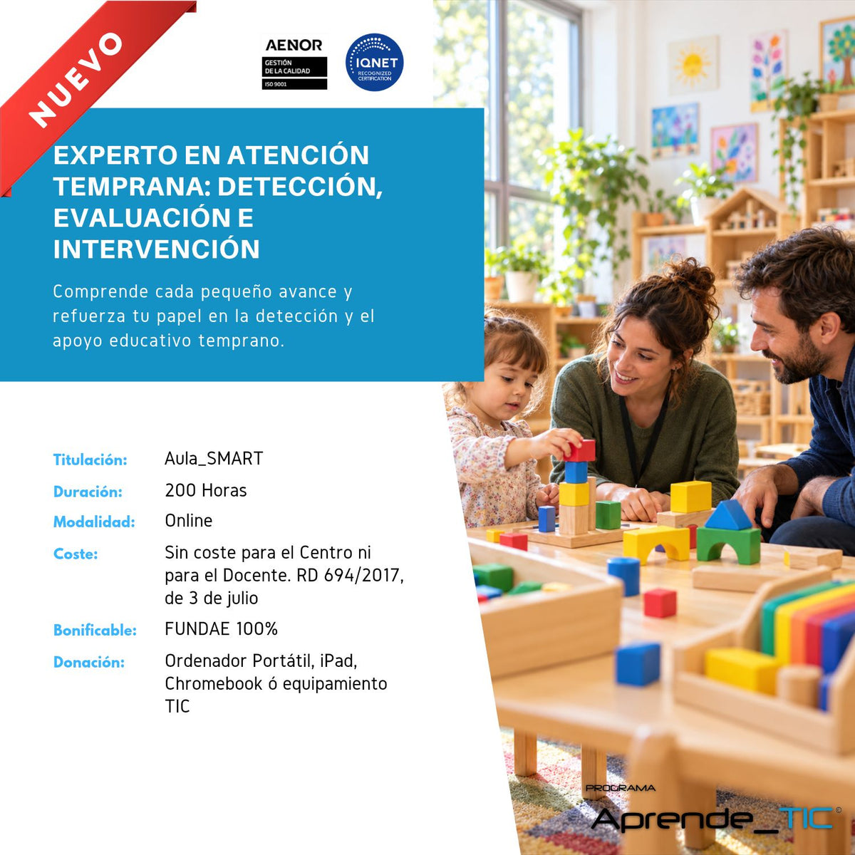 Experto en Atención Temprana: Detección, Evaluación e Intervención